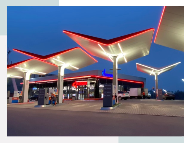 Навесы для АЗС в Калининграде