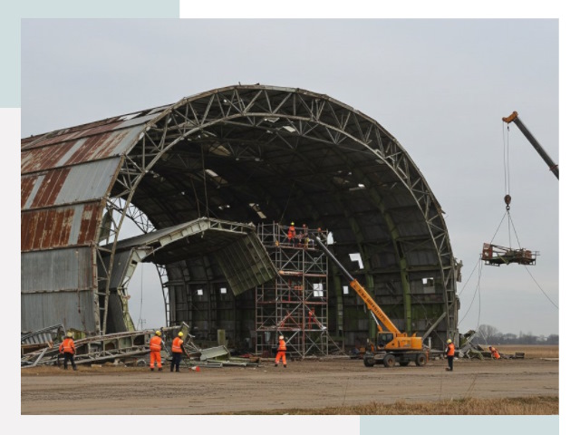 Демонтаж ангаров в Калининграде